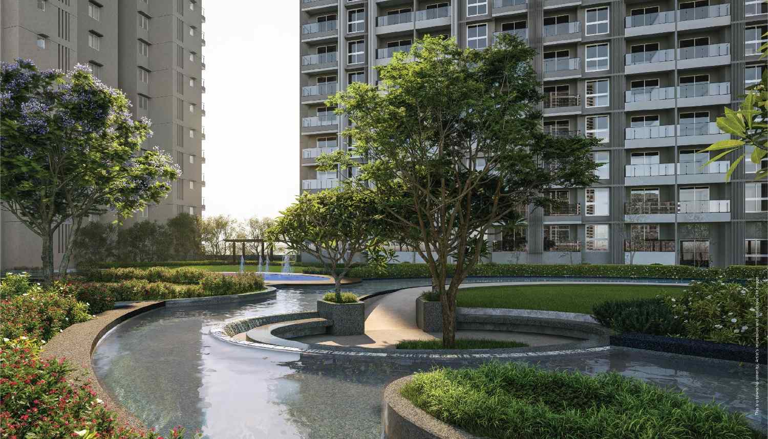 The Greenfront balcony view at Godrej Park World